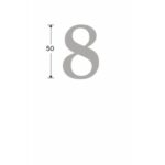 Artitec Mi Satori Huisnummer Roman 50mm-8 mat zwart