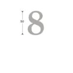 Artitec Mi Satori Huisnummer Roman 50mm-8 glans chroom
