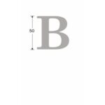 Artitec Mi Satori Huisletter Roman 50mm-B glans chroom