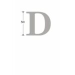 Artitec Mi Satori Huisletter Roman 50mm-D mat zwart