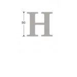 Artitec Mi Satori Huisletter Roman 50mm-H messing ongelakt