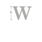 Artitec Mi Satori Huisletter Roman 50mm-W mat zwart