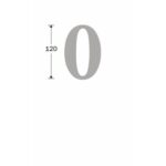 Artitec Mi Satori Huisnummer Roman 120mm-0 mat nikkel PVD