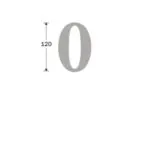 Artitec Mi Satori Huisnummer Roman 120mm-0 glans chroom