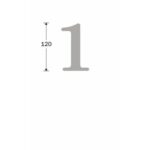 Artitec Mi Satori Huisnummer Roman 120mm-1 glans chroom