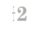 Artitec Mi Satori Huisnummer Roman 120mm-2 mat zwart