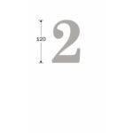 Artitec Mi Satori Huisnummer Roman 120mm-2 mat chroom