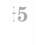 Artitec Mi Satori Huisnummer Roman 120mm-5 glans chroom