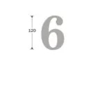 Artitec Mi Satori Huisnummer Roman 120mm-6 mat zwart