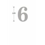 Artitec Mi Satori Huisnummer Roman 120mm-6 glans chroom