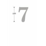 Artitec Mi Satori Huisnummer Roman 120mm-7 glans chroom