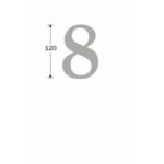 Artitec Mi Satori Huisnummer Roman 120mm-8 messing PVD