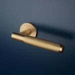 Aprile APRILE deurklinken MOLINIA op rond rozet mat goud, deurklink, deurklinken, deur klink, deurklinken, deurkruk, deurkrukken, deur kruk, deur krukken