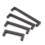 Moderne Zwarte Kast Handvat Vierkante Meubelen Hardware Roestvrij Staal Eenvoudige Keuken Deurknoppen Kast Garderobekast Lade Trekt