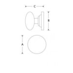 Artitec Mi Satori Voordeurknop Paddenstoel 70mm messing antiek