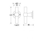 Artitec Mi Satori Voordeurknop Chemin de Fer mat nikkel PVD