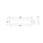 Artitec Tochtklep rechthoek glans nikkel 330 x 80