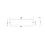 Artitec Tochtklep rechthoek mat nikkel ongelakt 330 x 80