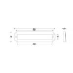 Artitec Tochtklep Art-Nouveau messing gelakt 332 x 78