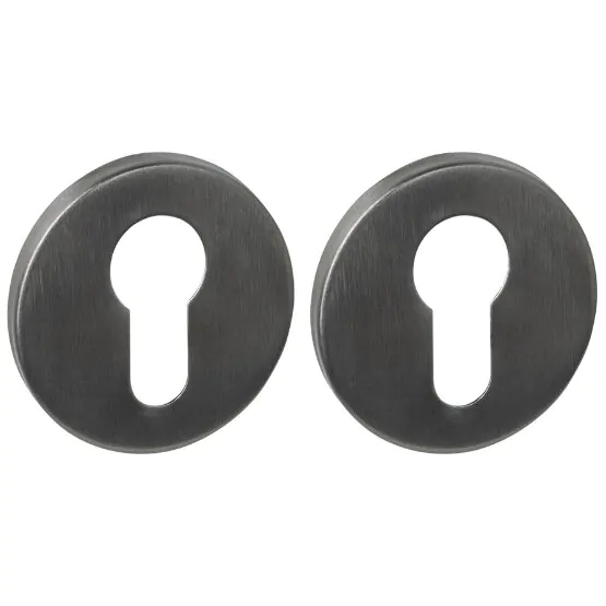 Intersteel Q Cilinderrozetten verdekt ø52x6mm met stift 6-8mm pvd antraciet