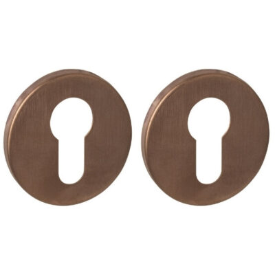 Intersteel Q Cilinderrozetten verdekt ø52x6mm met stift 6-8mm pvd brons