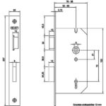 Nemef Klavierslot DIN links 66/2 doornmaat 50 SL72 mm