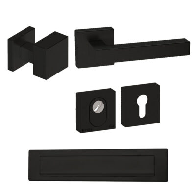 Roestvrijstalen Voordeurset Zwart