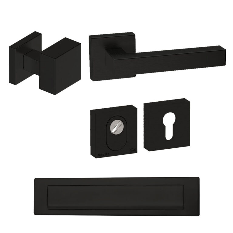 Roestvrijstalen Voordeurset Zwart