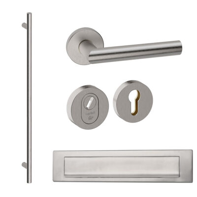 Voordeurset Rond RVS Geborsteld met Frankfurt 1900