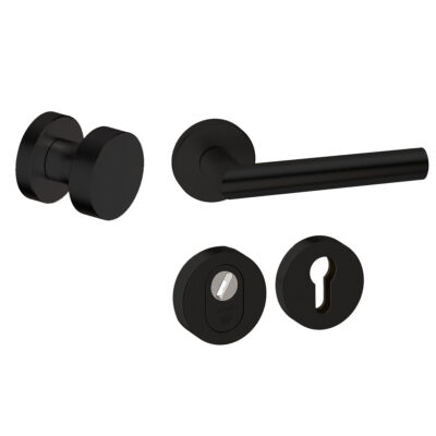 Voordeurset Rond Zwart Piano