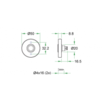 Artitec Mi Satori Beldrukker rond zwart