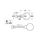 Artitec Mi Satori Voordeurknop ENTRO rvs mat ø50mm doorgaand