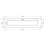 Artitec Brievenbus Briefplaat QUATTRO rechthoek zwart