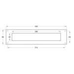 Artitec Brievenbus Briefplaat QUATTRO rechthoek rvs mat