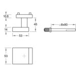 Artitec Mi Satori Wisselknop QUATTRO vast op rozet rvs mat