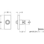 Artitec Mi Satori Beldrukker rechthoekig rvs mat