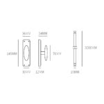 ESPAGNOLETKIT OVAAL 3000MM GETROMMELD lijntekening