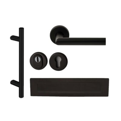 Roestvrijstalen Voordeurset Zwart