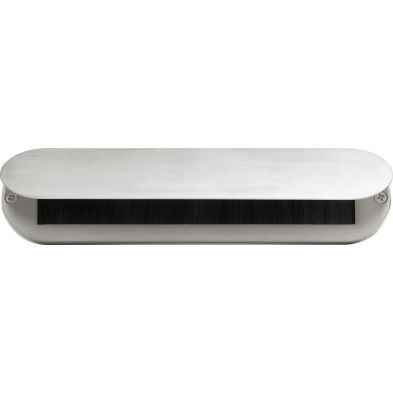 Artitec Tochtklep ovaal mat nikkel ongelakt 330 x 80