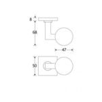 Artitec Knopkruk op rozet Bauhaus verdekt mat zwart