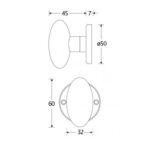 Artitec Knopgarn Ei/Facet glans nikkel