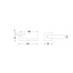 Artitec Deurkruk op rozet verdekt Padania/Bauhaus mat chroom