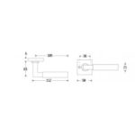 Artitec Deurkruk op rozet Bauhaus messing antiek