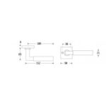 Artitec Deurkruk op rozet verdekt Bauhaus glans nikkel