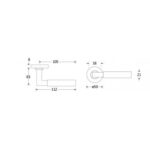 Artitec Deurkruk op rozet Bauhaus/Vivo glans chroom