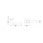 Artitec Deurkruk op rozet verdekt Bauhaus ebben mat nikkel ongelakt