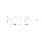 Artitec Deurkruk op rozet Halfsabel/Vivo glans chroom