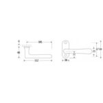 Artitec Deurkruk op rozet Linea/ovaal patent glans chroom