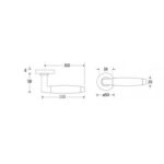 Artitec Deurkruk op rozet Ton ebben/Vivo messing gelakt