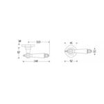 Artitec Deurkruk op rozet Nouveau messing gelakt